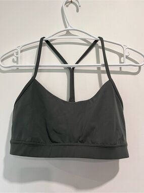 Lululemon Flow Y Bra Nulu Grey Sage Green - Size 10